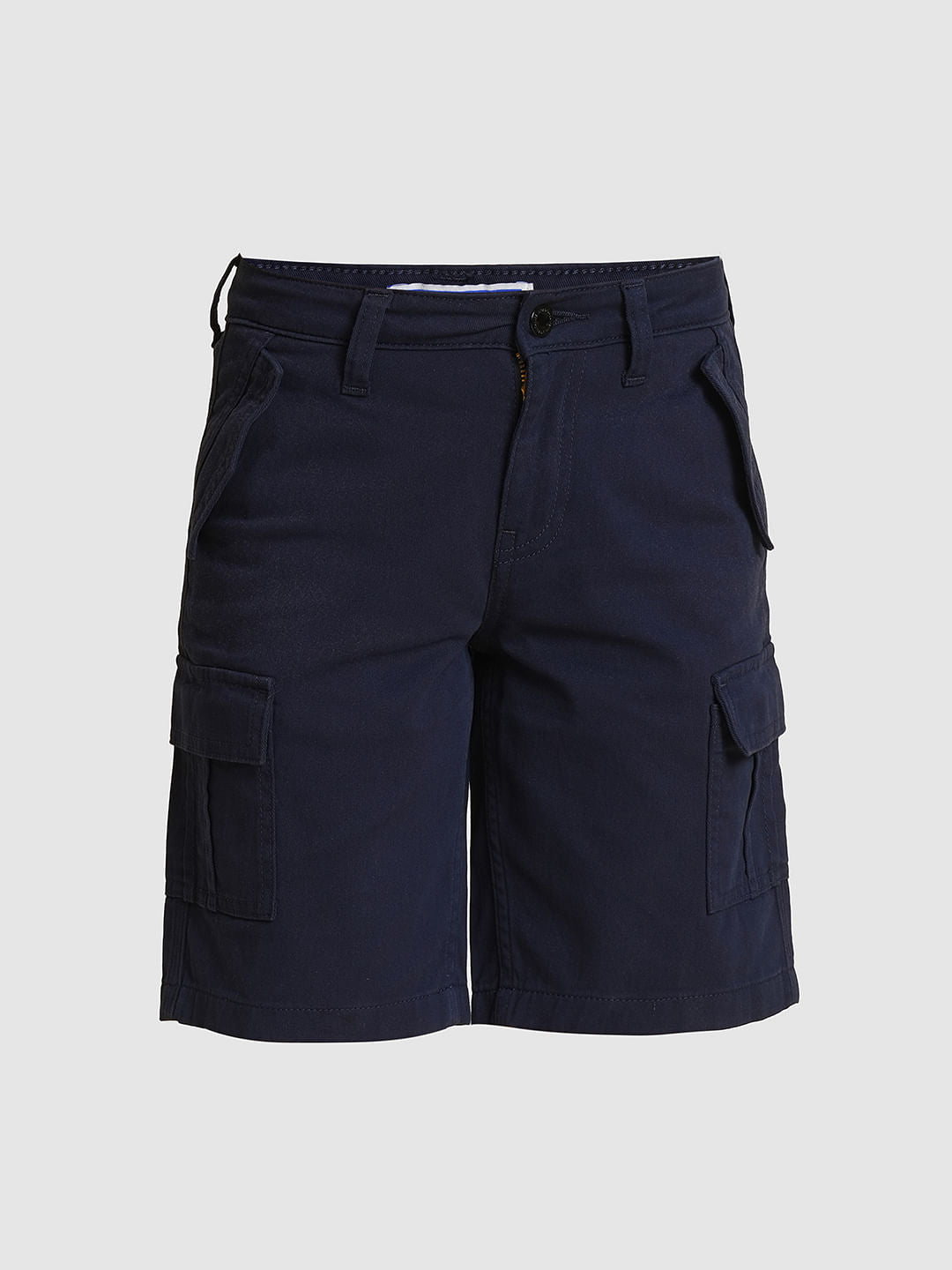 Boys Dark Blue Cotton Casual Shorts