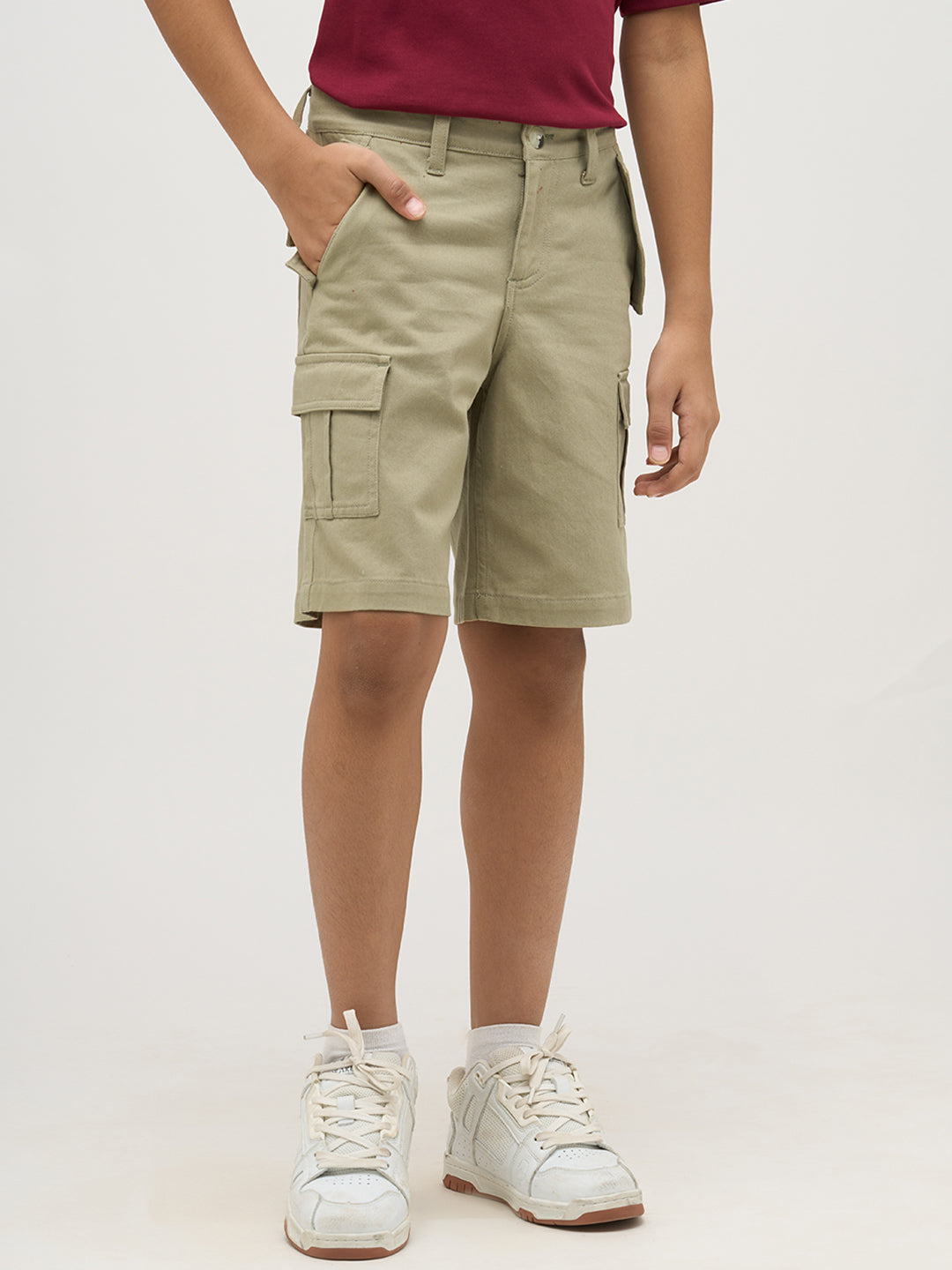 Boys Brown 5 Pockets Shorts