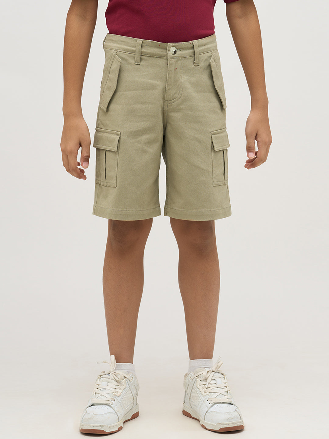 Boys Brown 5 Pockets Shorts