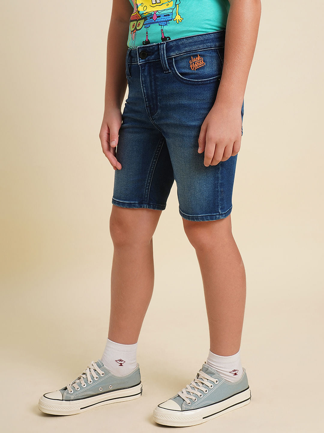 Boys Dark Blue Denim Shorts