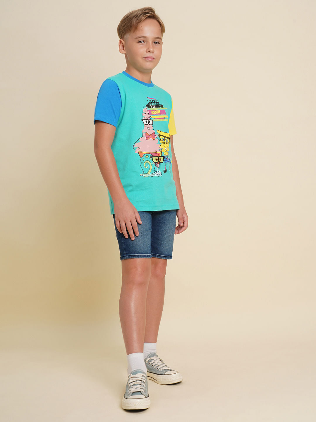 Boys Dark Blue Denim Shorts