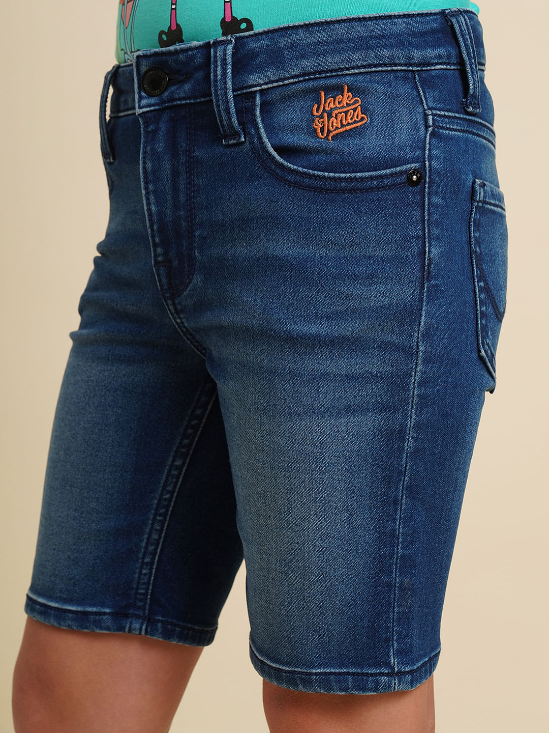 Boys Dark Blue Denim Shorts