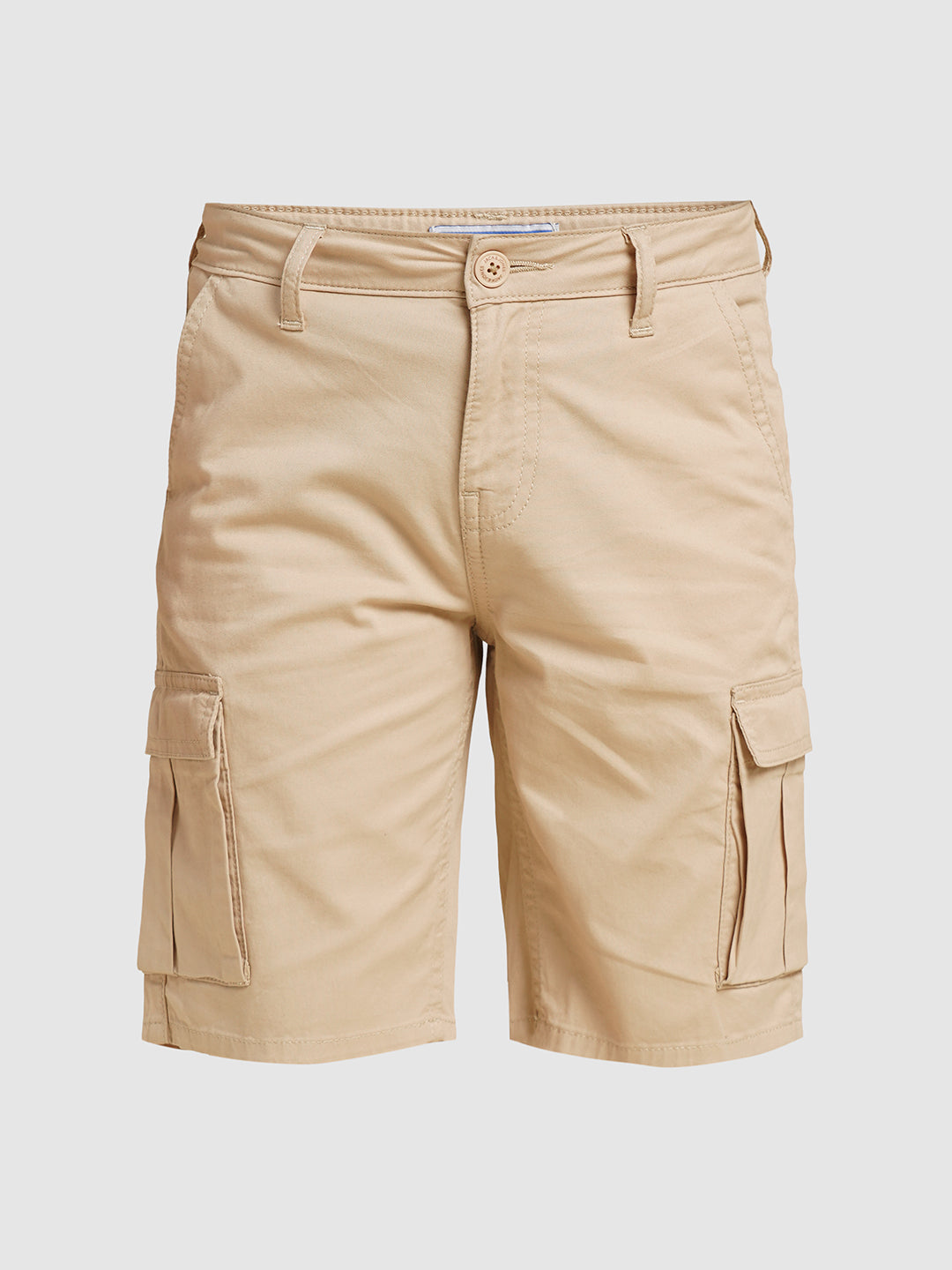 JACK&JONES JUNIOR Boys Khaki Mid Rise Shorts