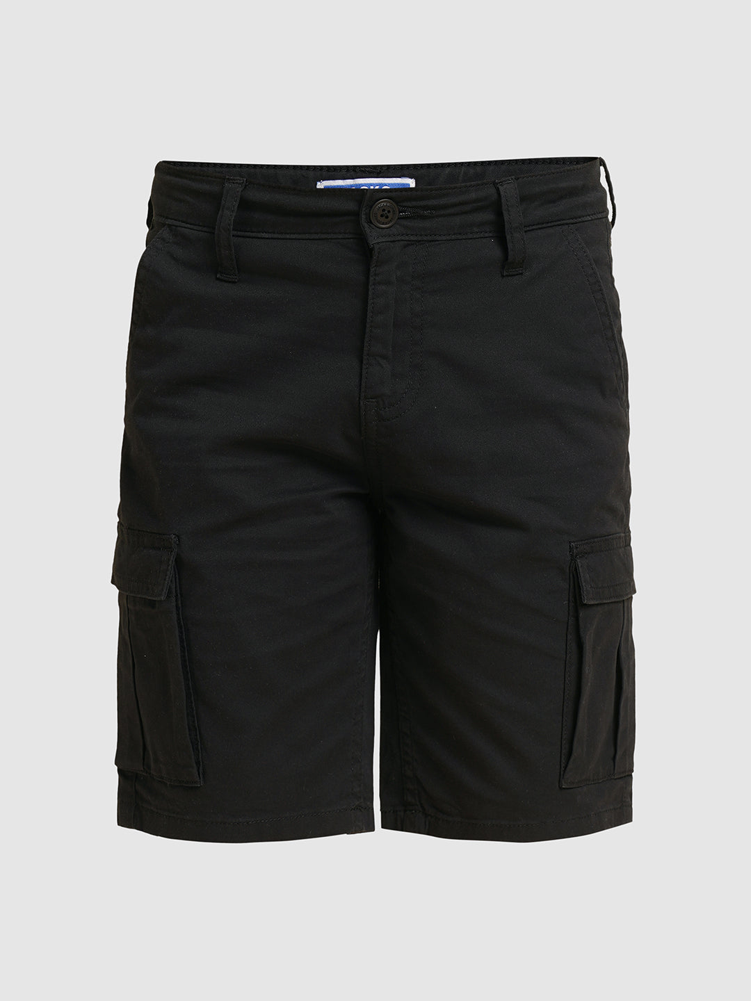 JACK&JONES JUNIOR Boys Black Mid Rise Shorts