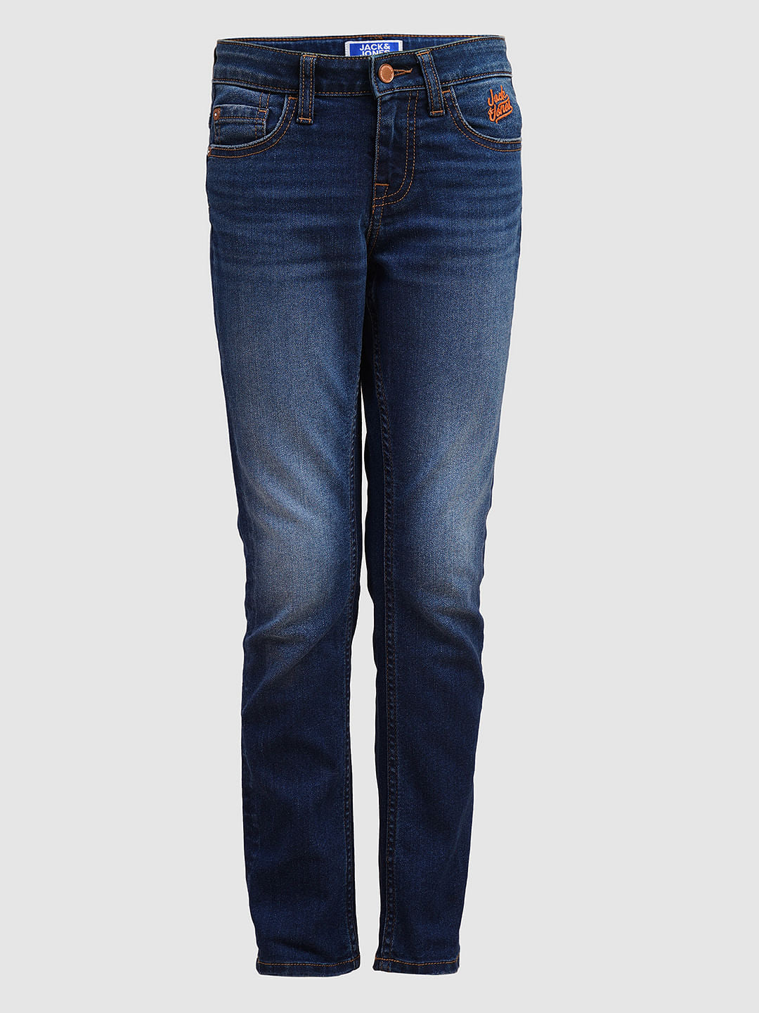 Boys Dark Blue Clark Regular Fit Jeans