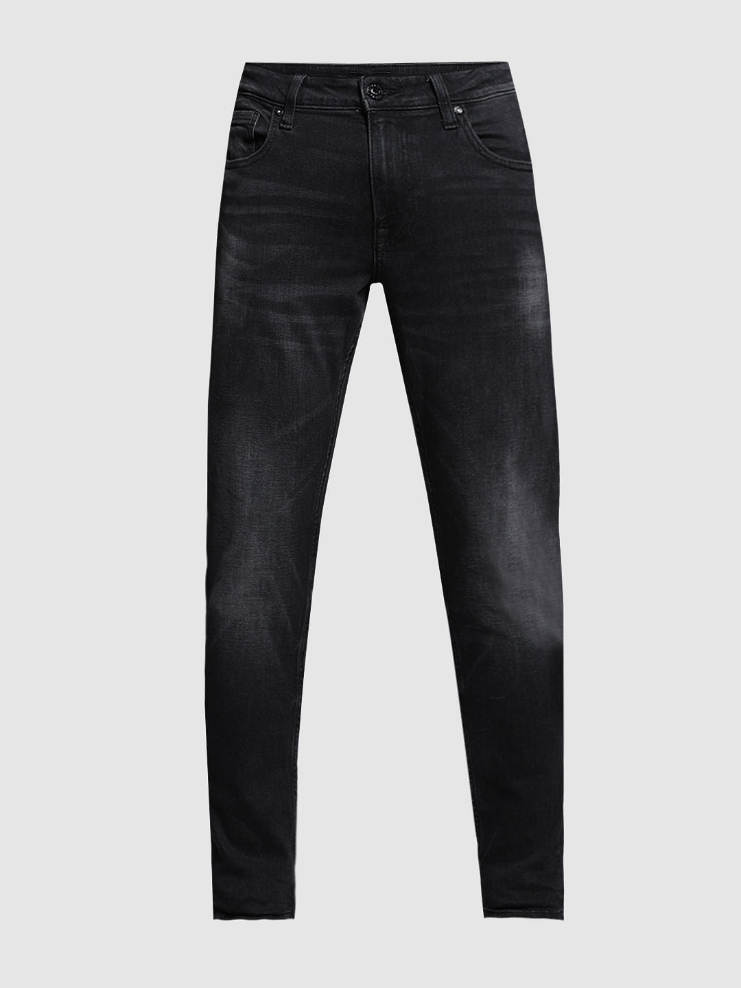 Washed Brak Slim Fit Jeans - Black