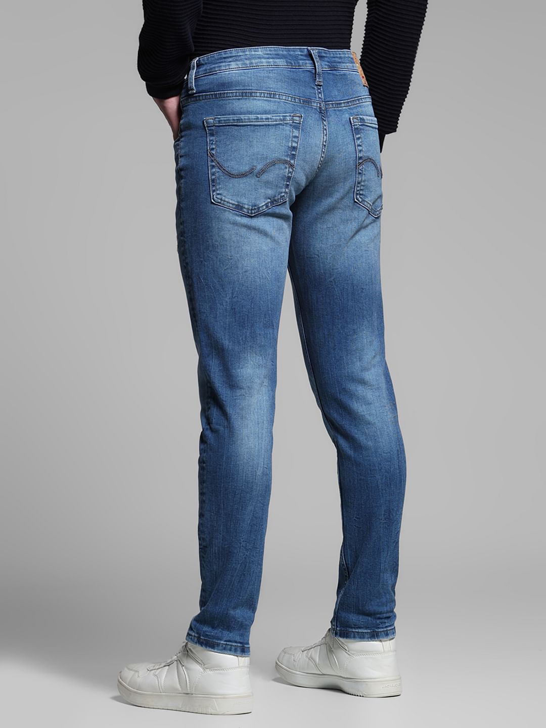 Washed Brak Slim Fit Jeans - Blue