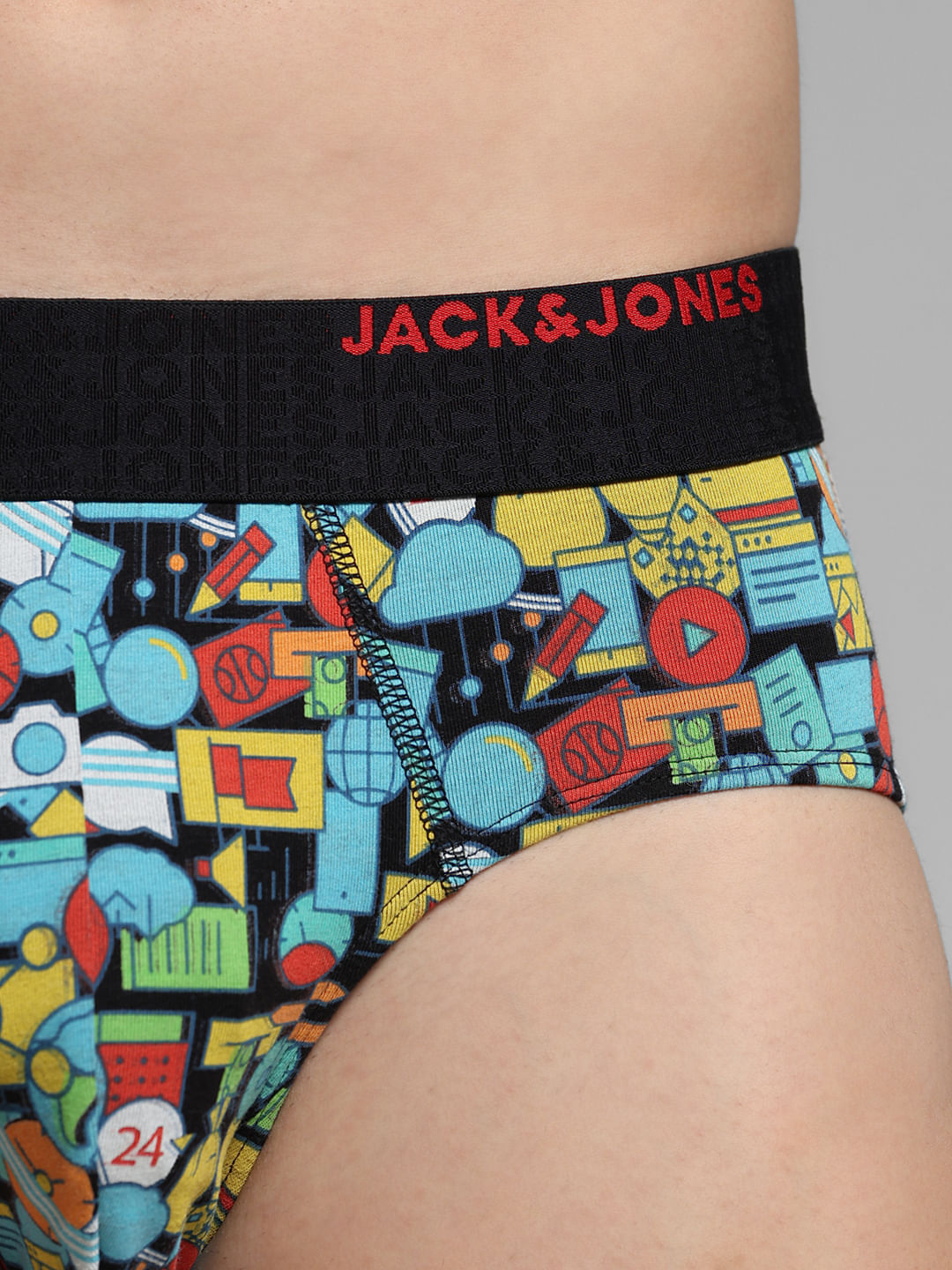 Black Printed Briefs