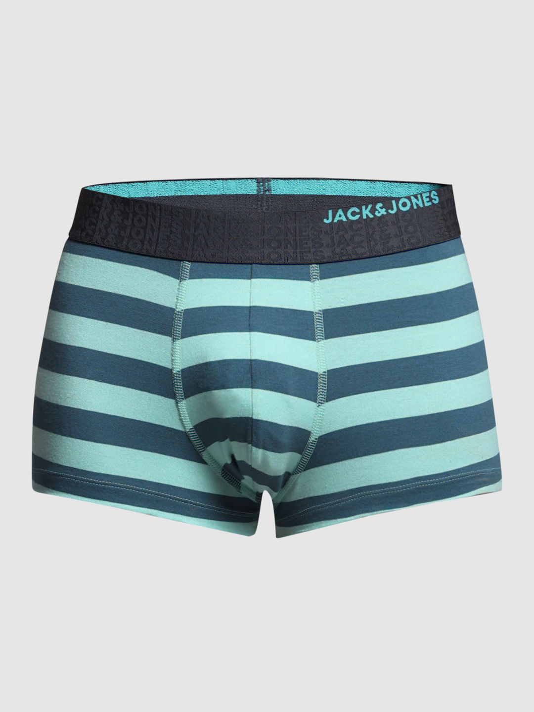 Blue Rugby Striped Print Trunks