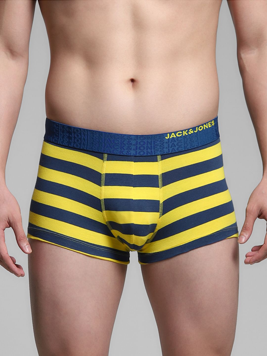 Yellow Rugby Striped Trunks - S