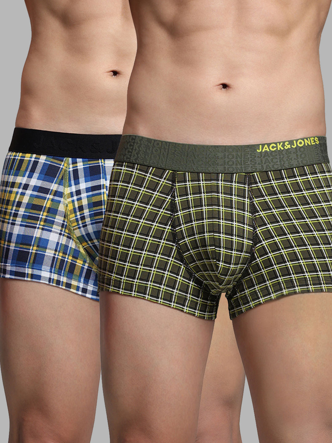 Pack of 2 Check Print Trunks - S