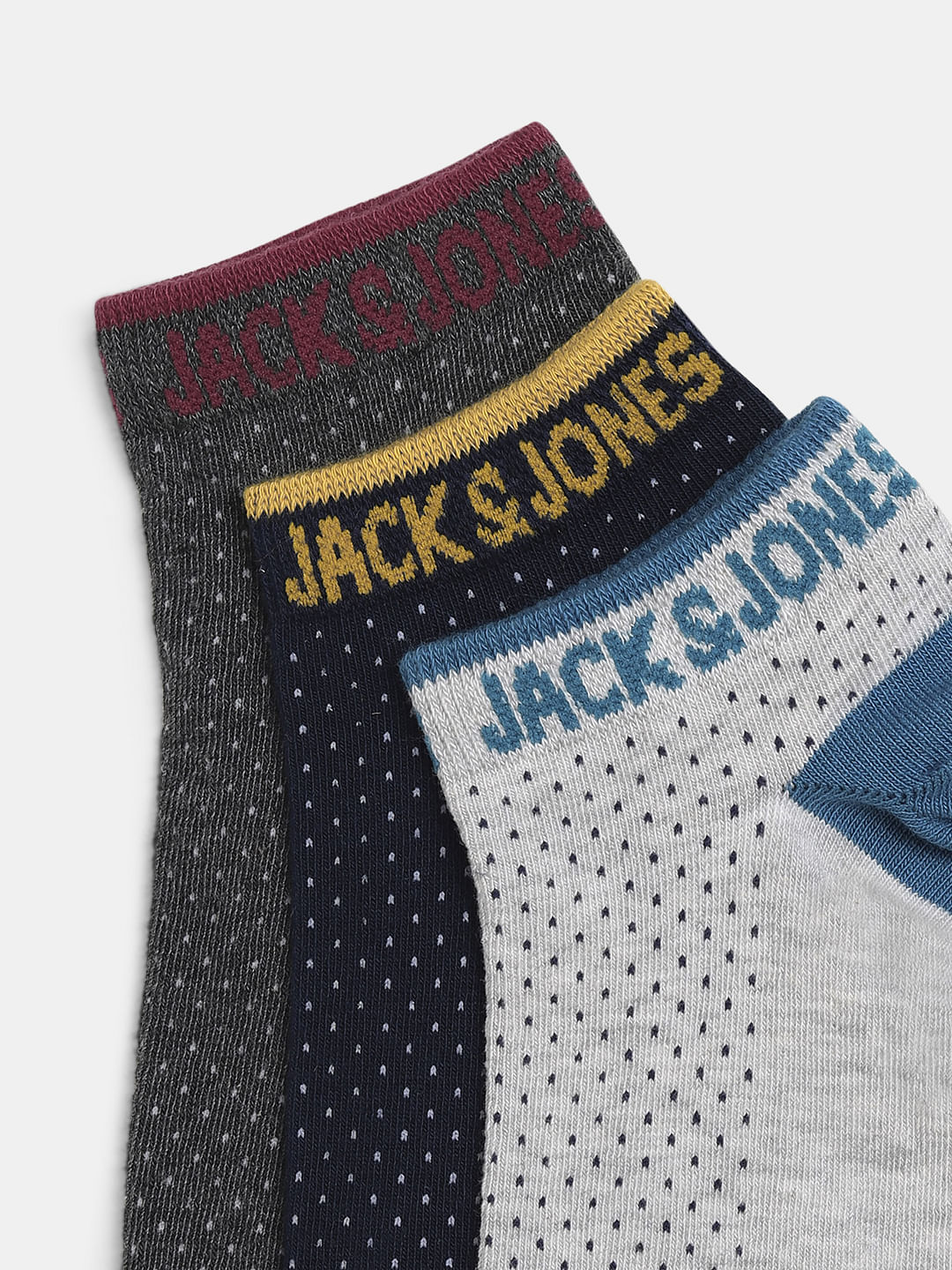 Pack of 3 Printed Ankle Length Socks