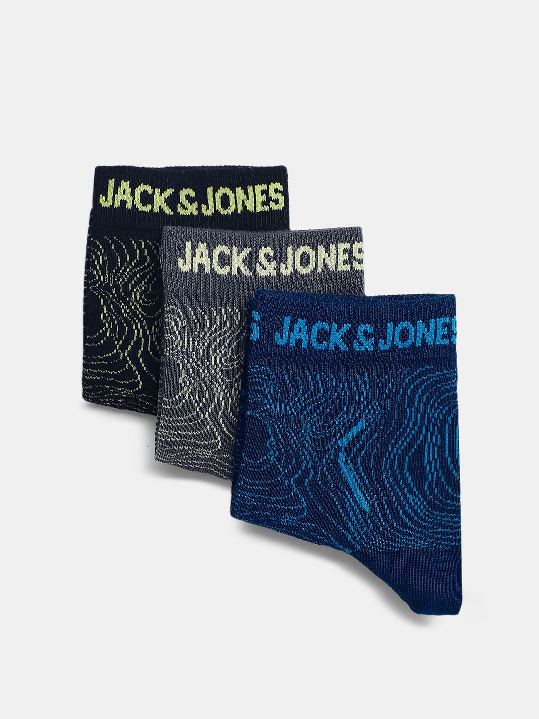 Pack Of 3 Printed Mid Length Socks - ONE