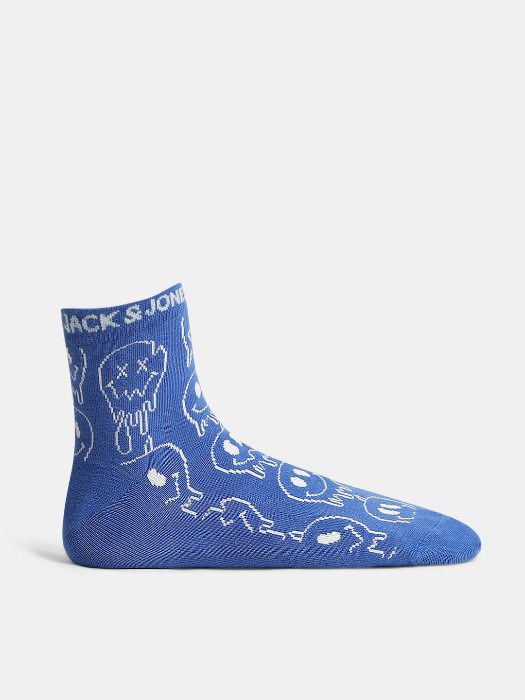 Pack Of 3 Mid Length Socks - Blue, Black, Grey