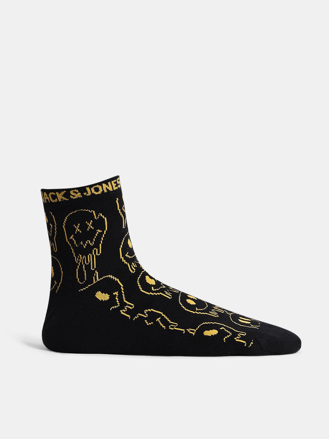 Pack Of 3 Mid Length Socks - Blue, Black, Grey