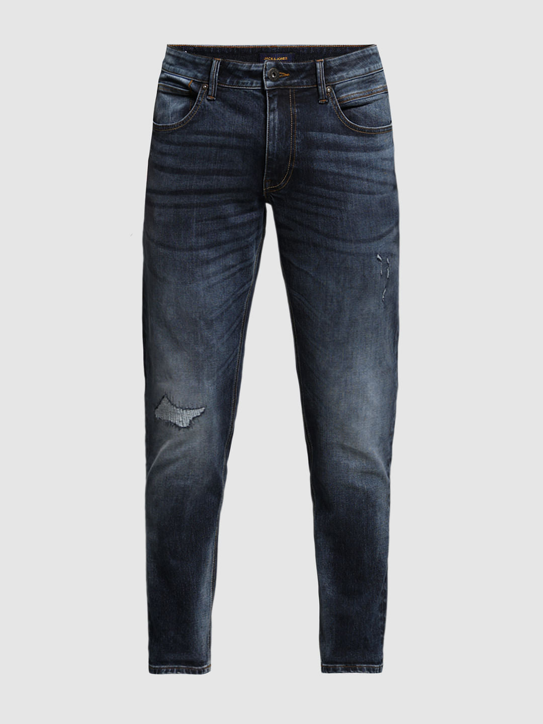 Distressed 5 Pocket Slim Fit Jeans