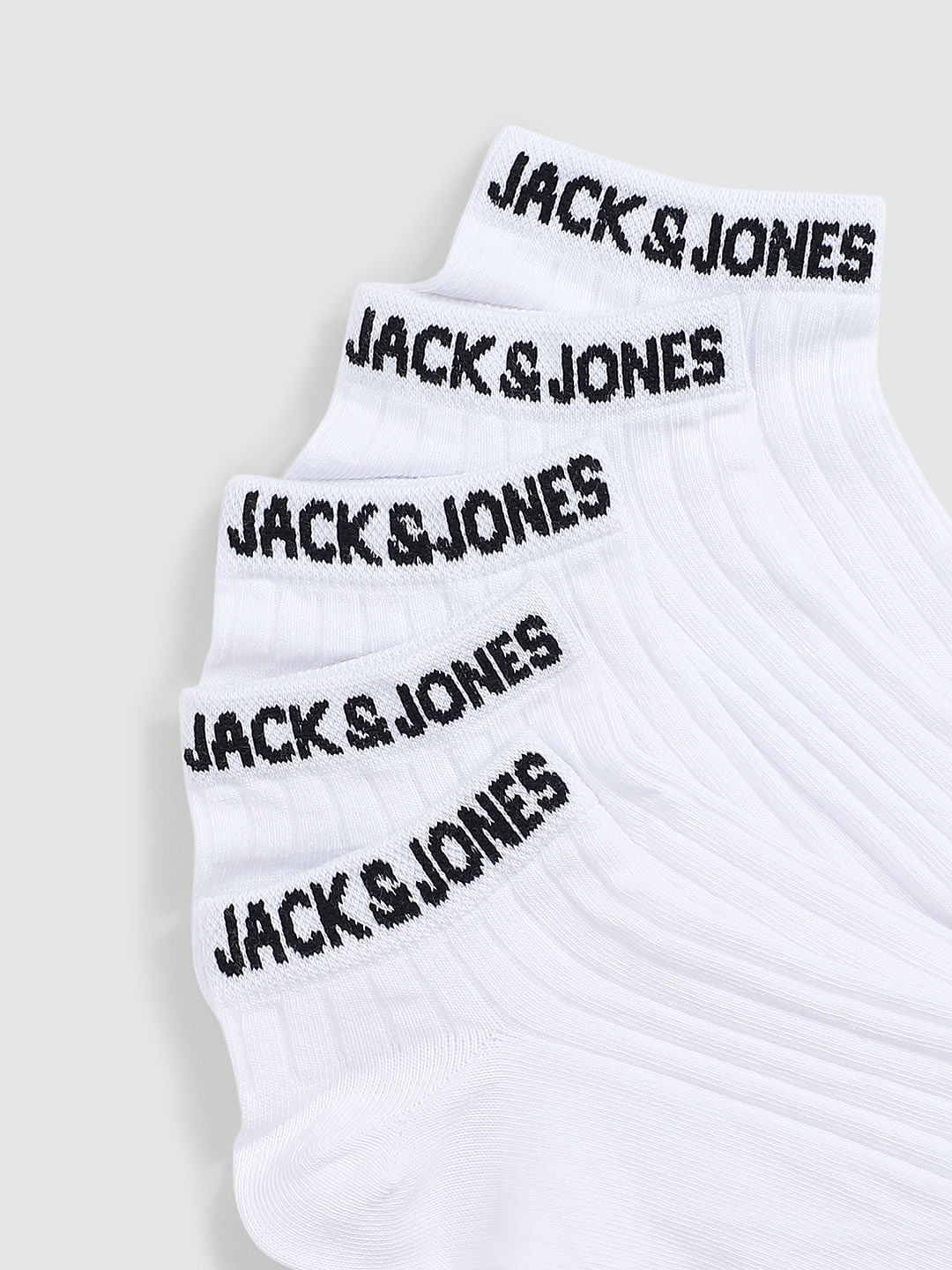 Pack of 5 White Ankle Length Socks - ONE