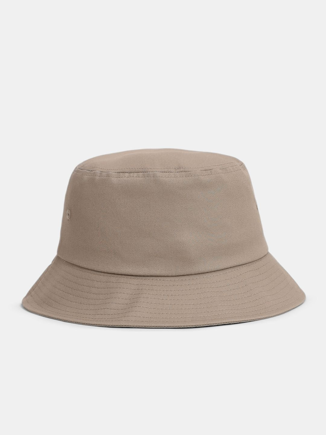 Light Brown Text Print Bucket Hat