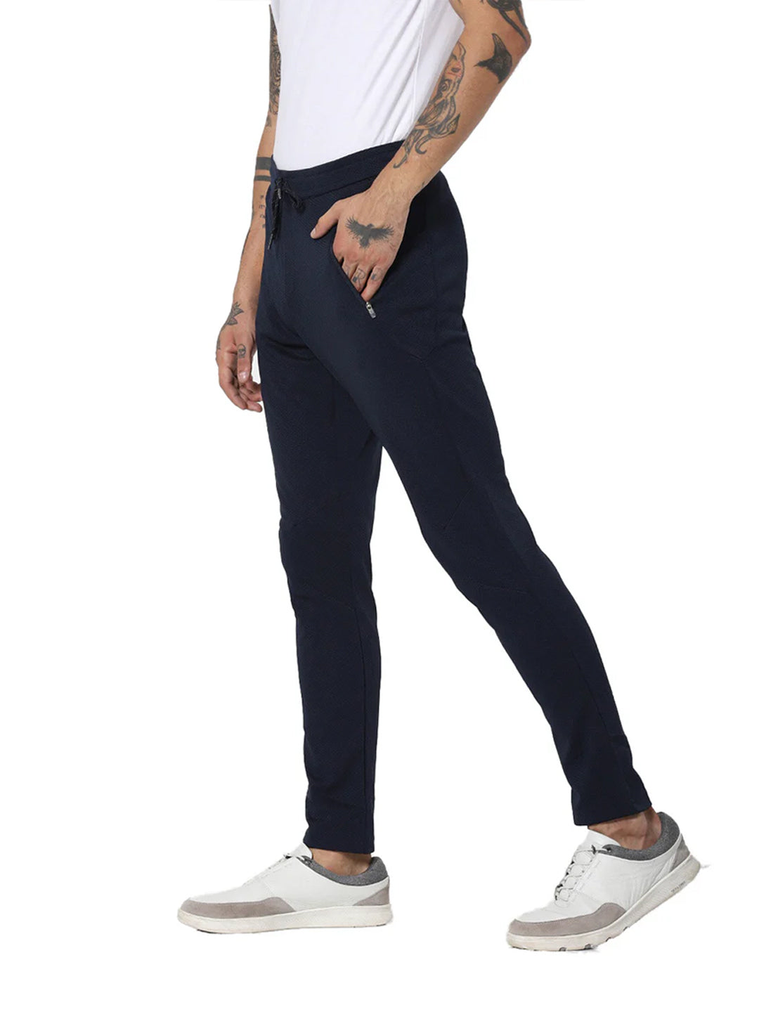 Navy Blue Regular Fit Trackpants