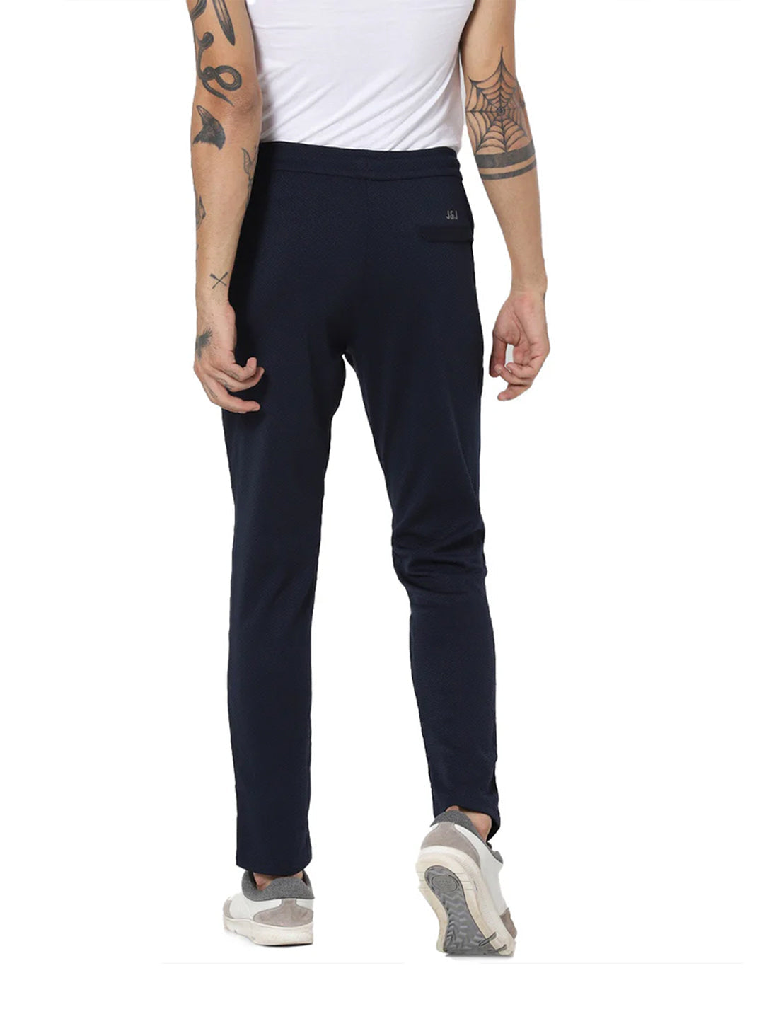 Navy Blue Regular Fit Trackpants