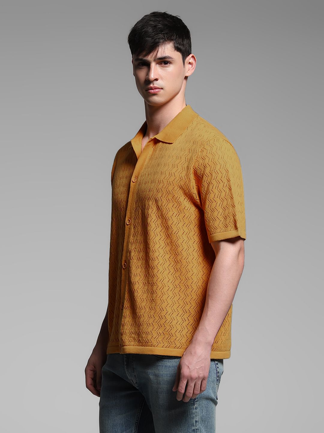 Mustard Knitted Polo