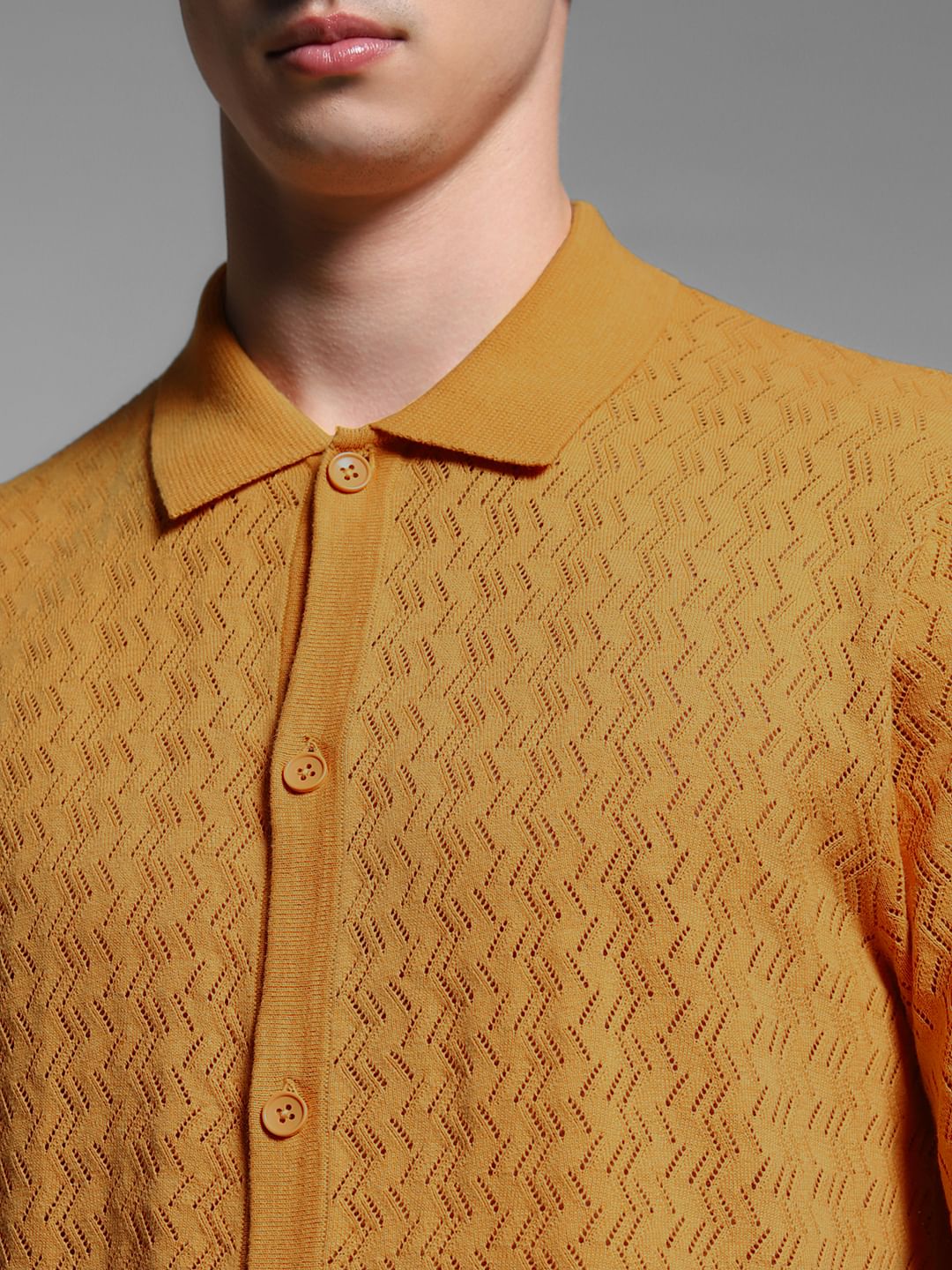 Mustard Knitted Polo