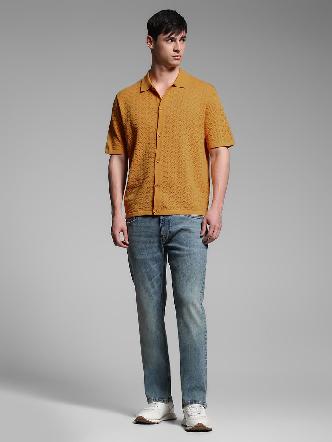 Mustard Knitted Polo