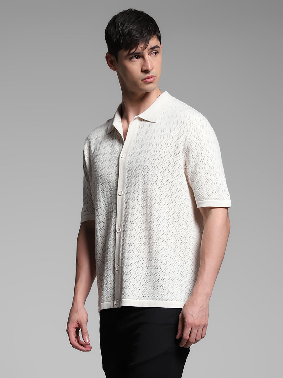 Beige Knitted Polo