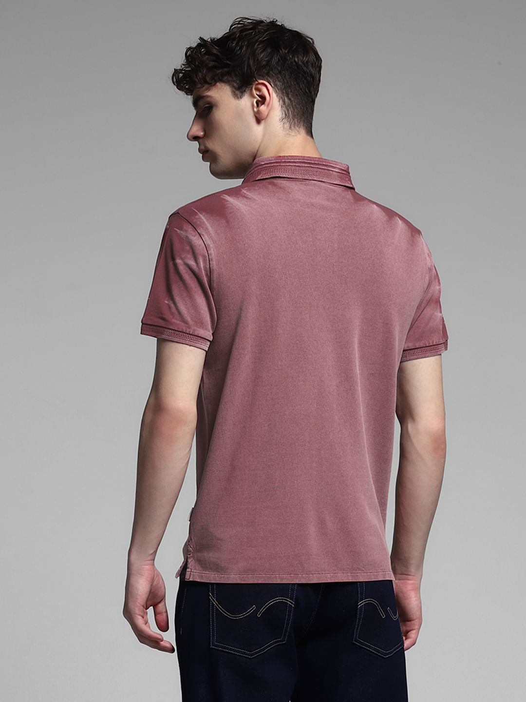 Dusty Pink Cotton Knit Polo