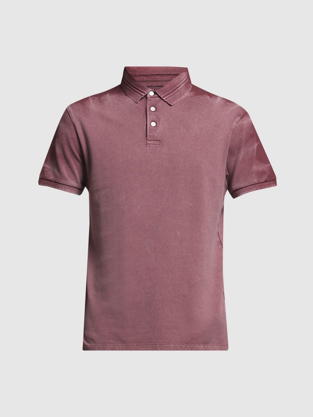 【新品】25ss h beauty&youth cotton polo knit ₹899 | Campus Sutra men's Ash Grey Rhombus-Knit Polo T-Shirt