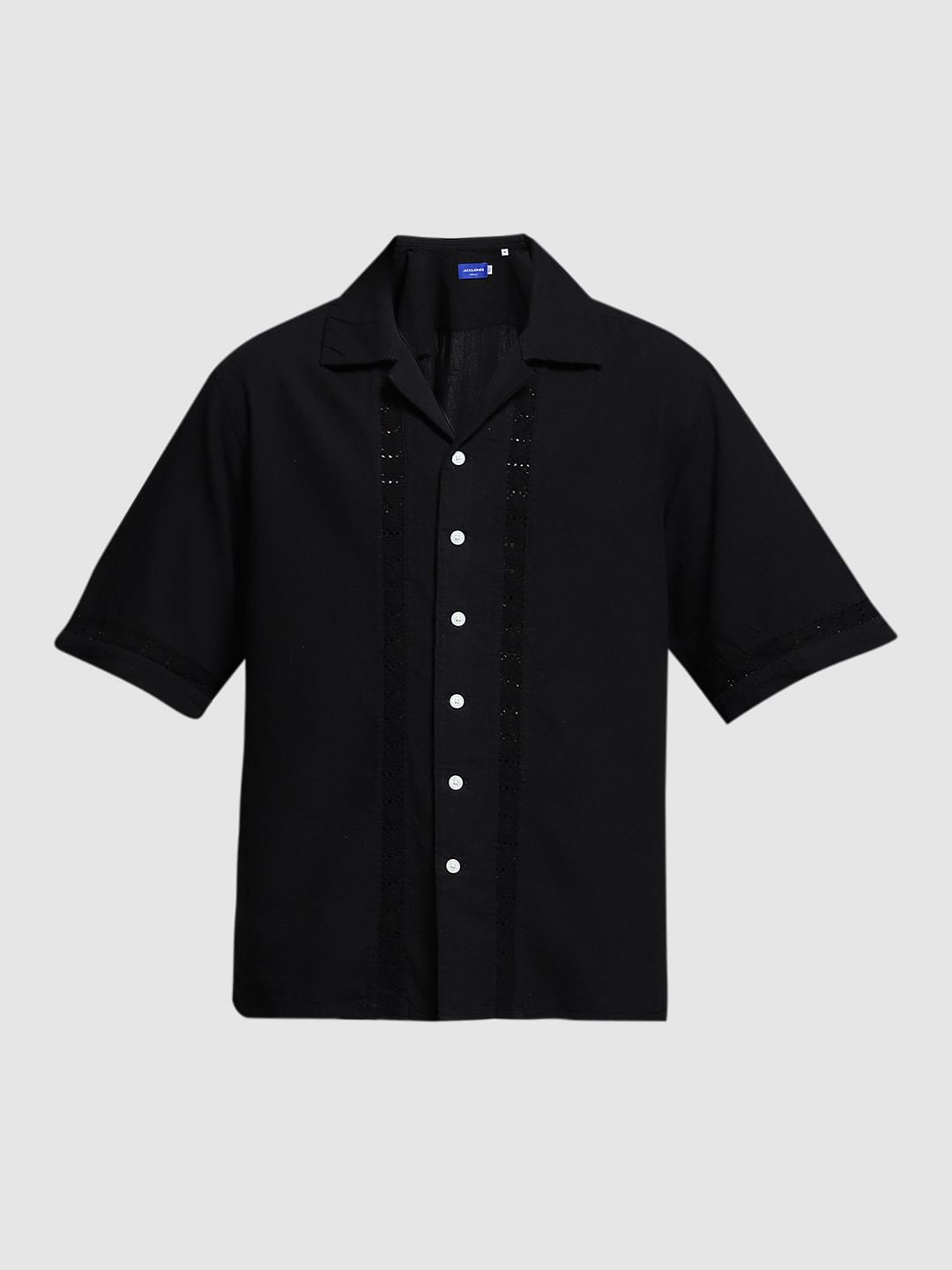 Black Cotton Oversized Shirt