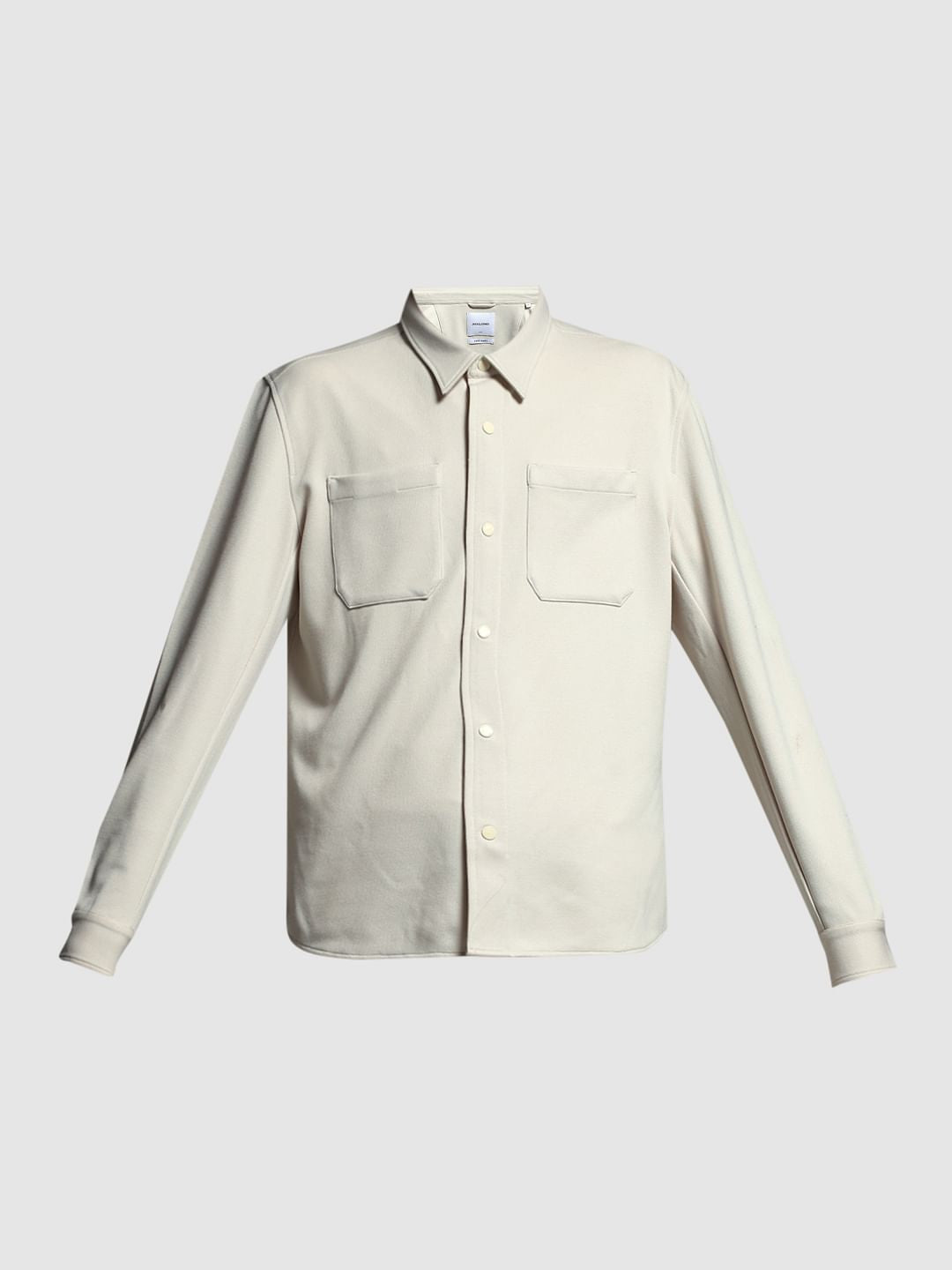 Beige Oversized Co-ord Set Shirt