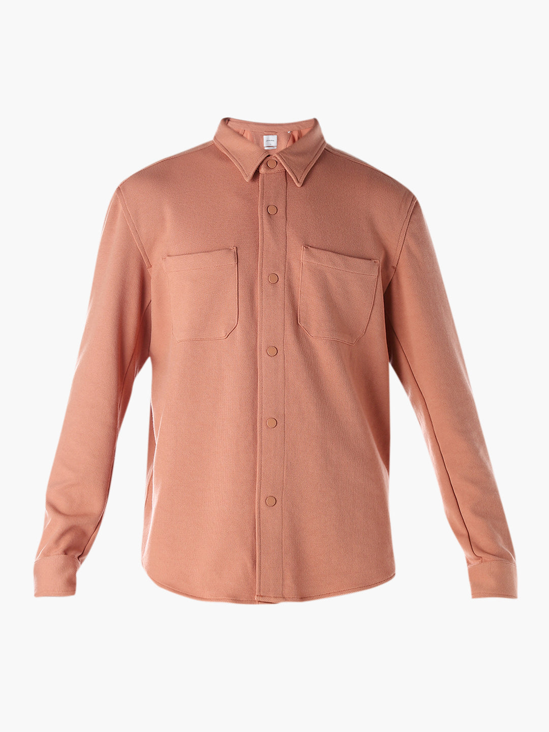 Oversized Full Sleeves Shirt - Orange