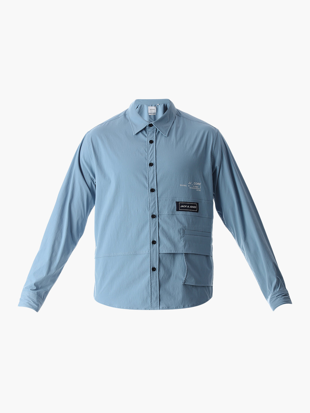 Oversized Printed Shirt - Blue