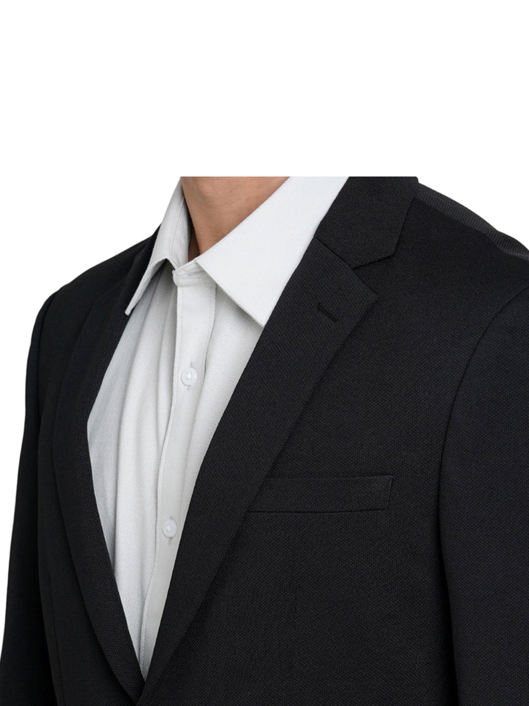 Black Tailored Knit Blazer