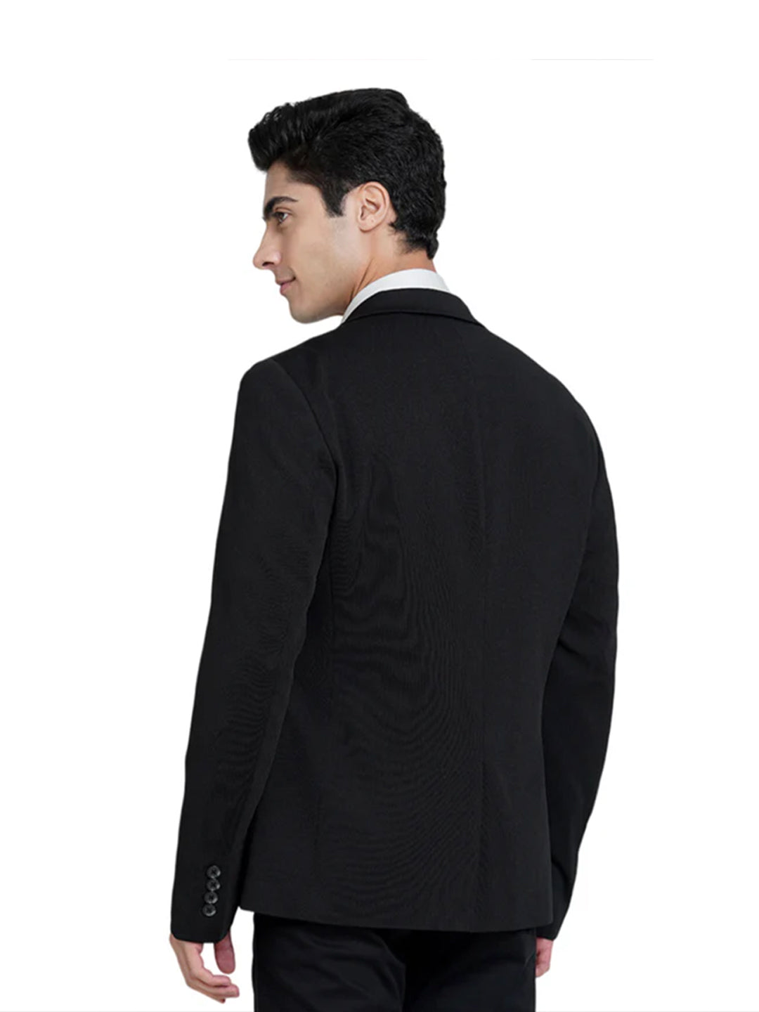 Black Tailored Knit Blazer