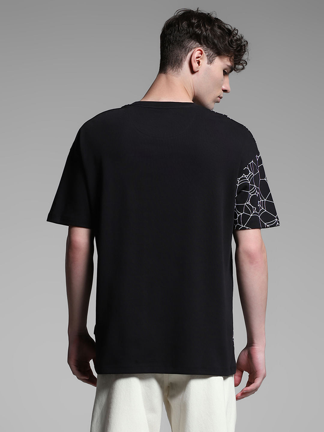 Black Mickey Printed Oversized T-shirt