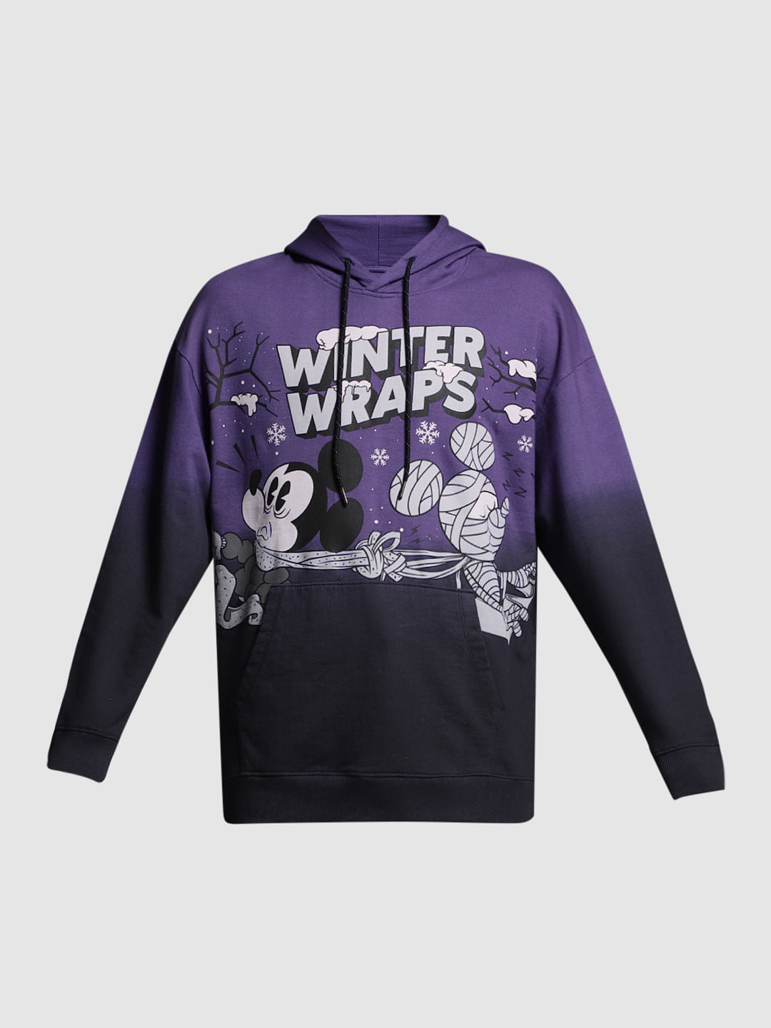 Purple Mickey Printed Sweatshirt