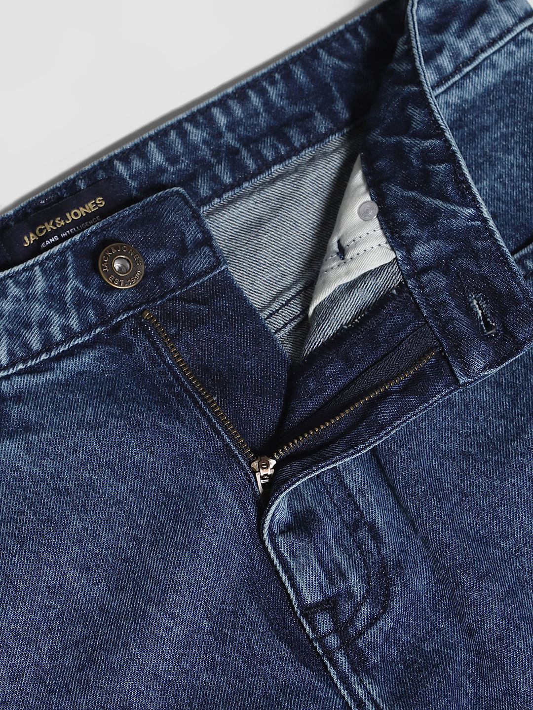 Dark Blue High Rise Dario Loose Fit Jeans