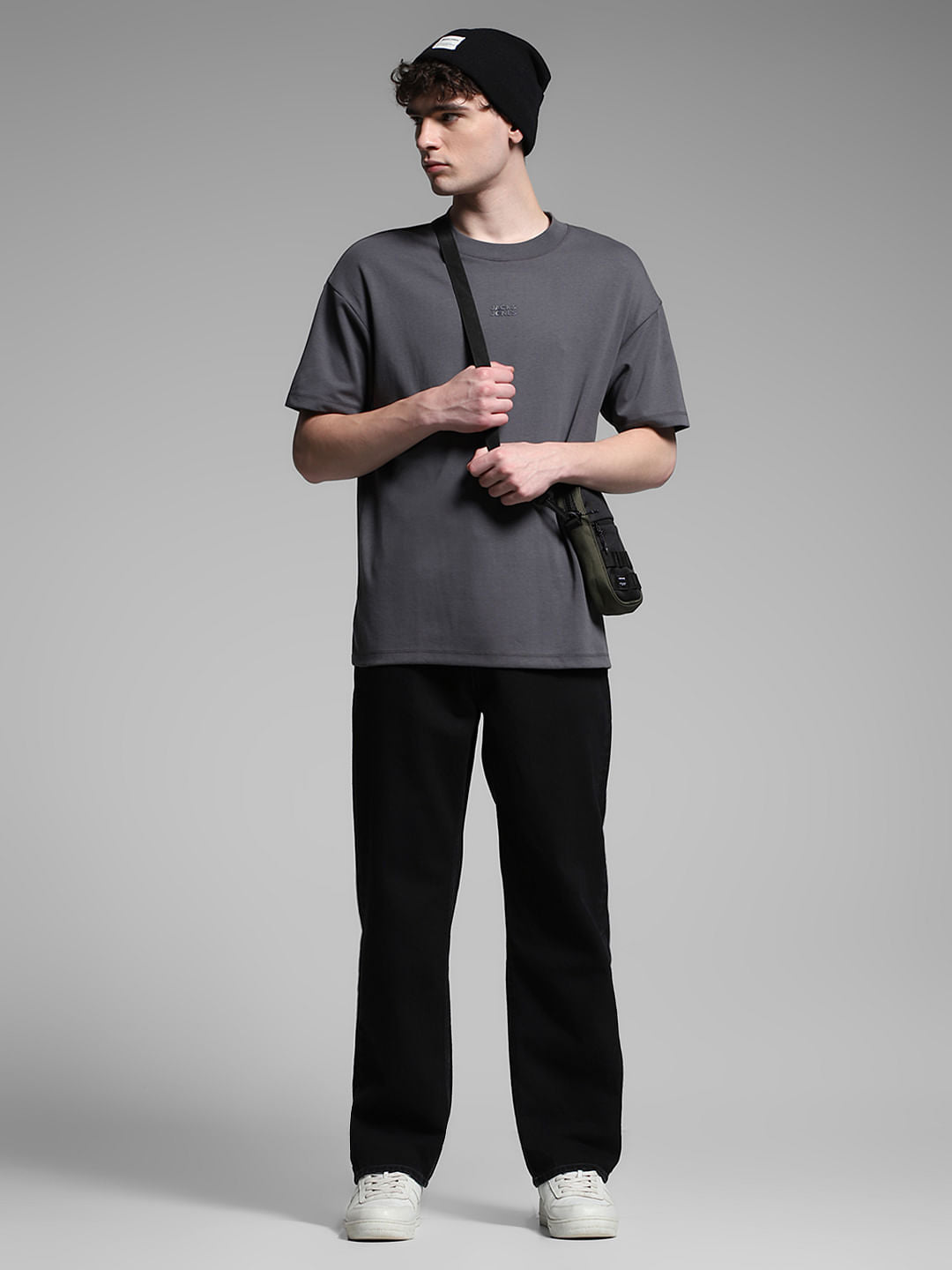 Black High Rise Dario Loose Fit Jeans