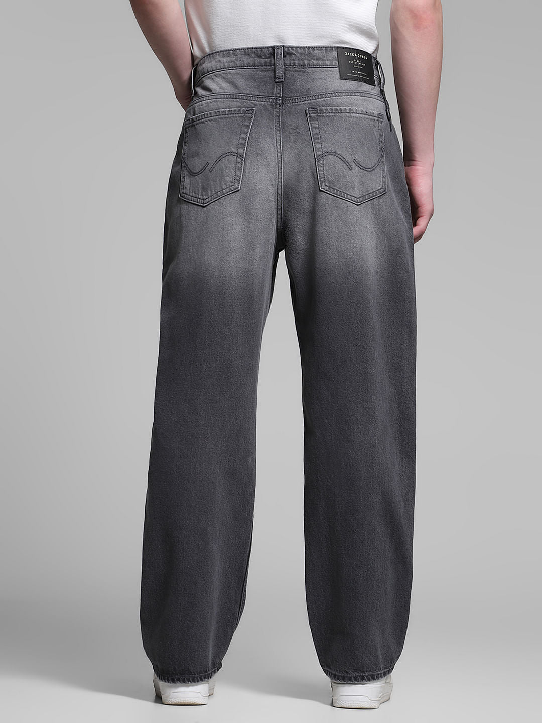 Grey Distressed Dario Loose Fit Jeans