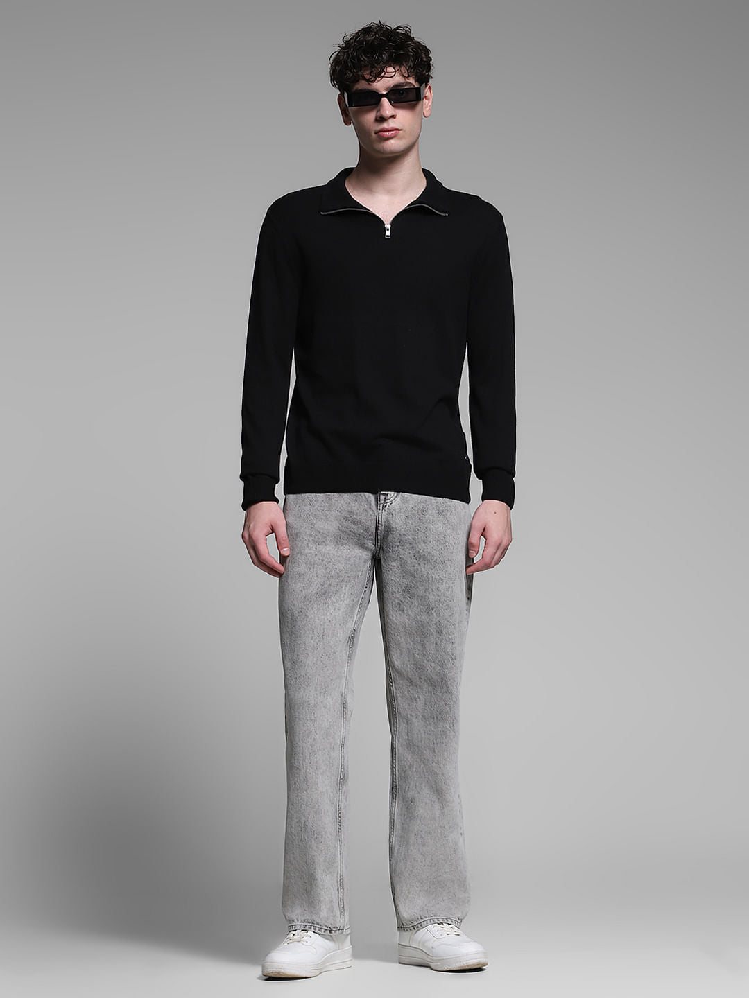 Light Grey High Rise Dario Loose Fit Jeans