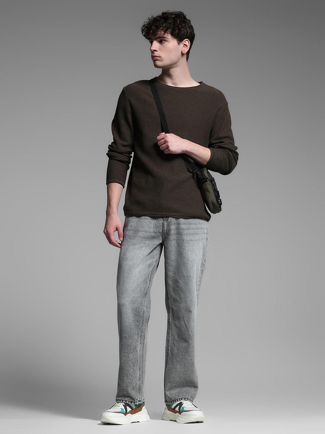 Light Grey High Rise Dario Loose Fit Jeans