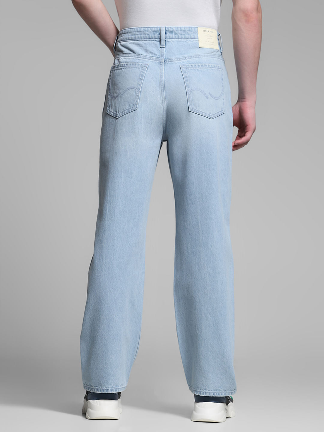 Light Blue Heavily Distressed Dario Loose Fit Jeans