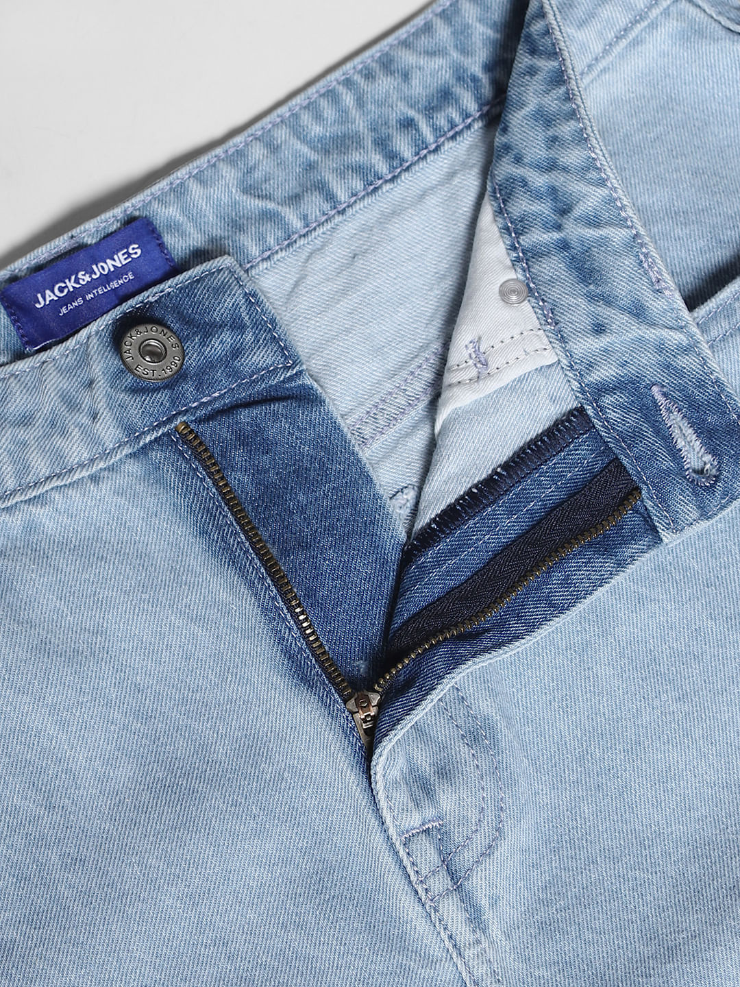 Light Blue Heavily Distressed Dario Loose Fit Jeans