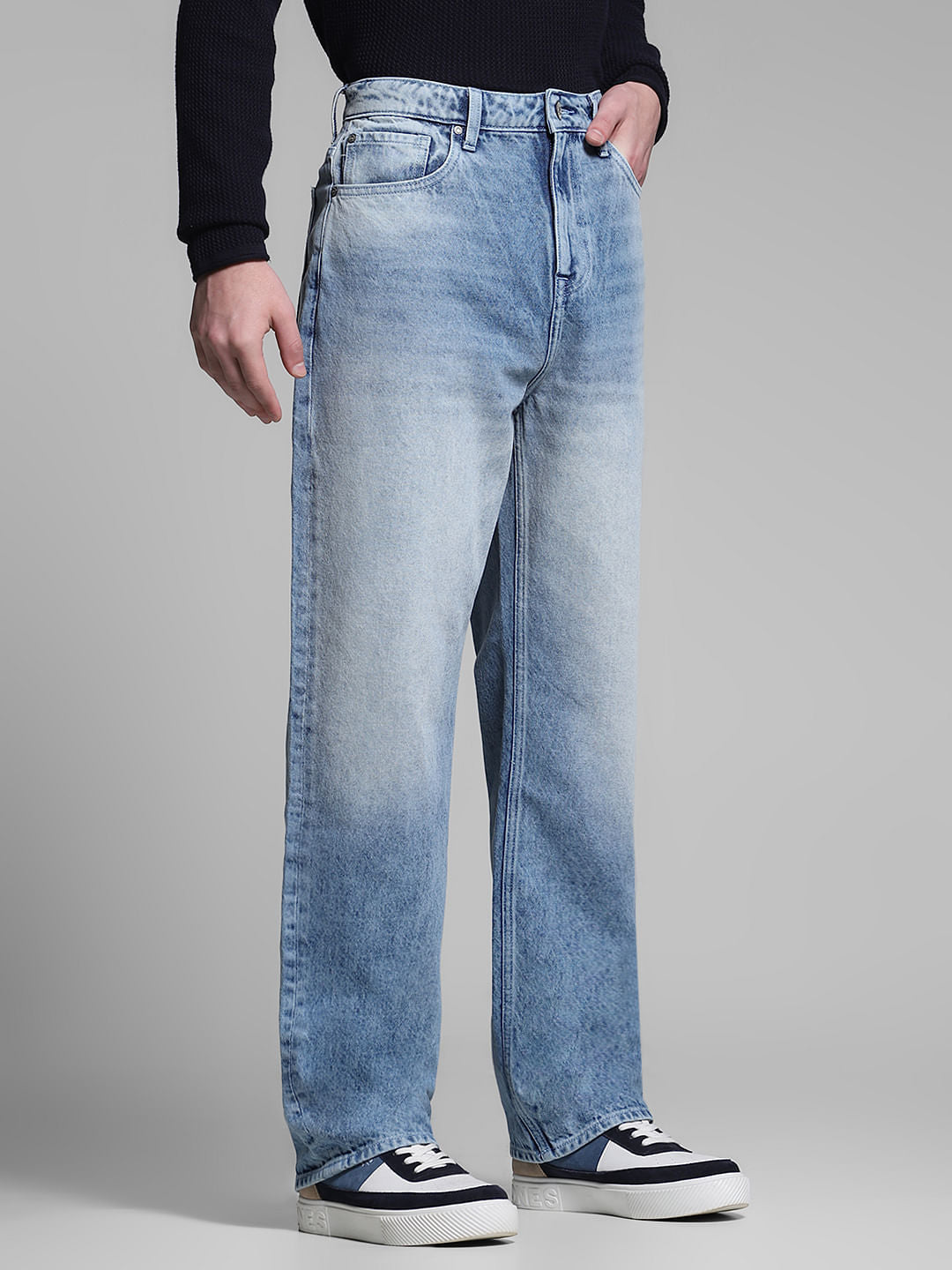 Light Blue Washed Dario Loose Fit Jeans