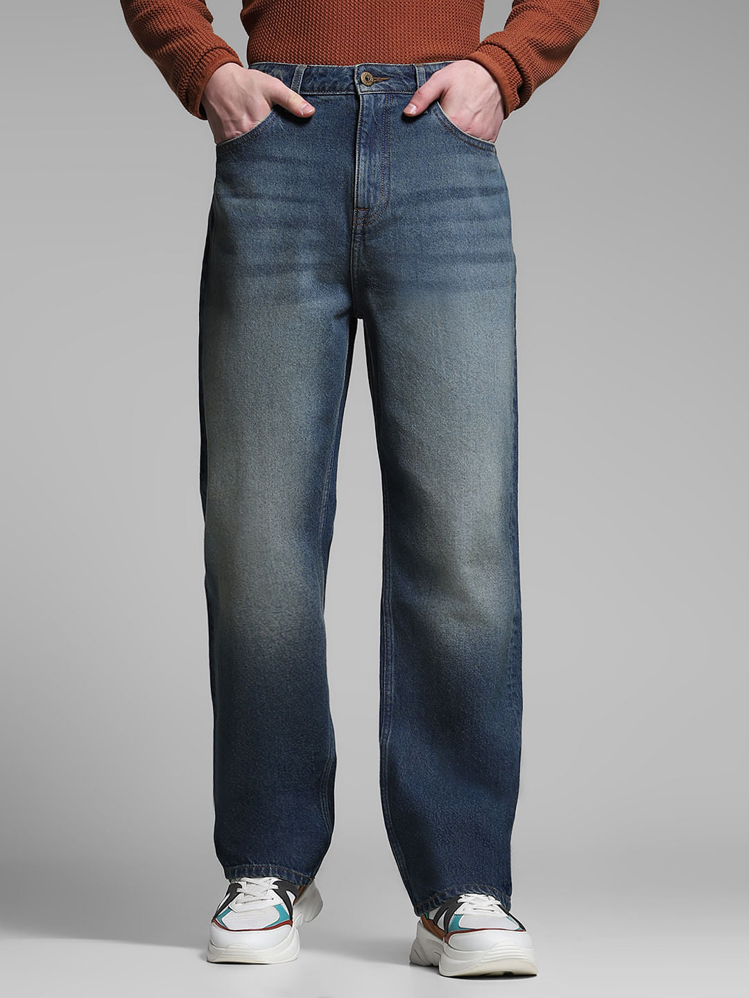 Blue High Rise Dario Loose Fit Jeans - 28/30