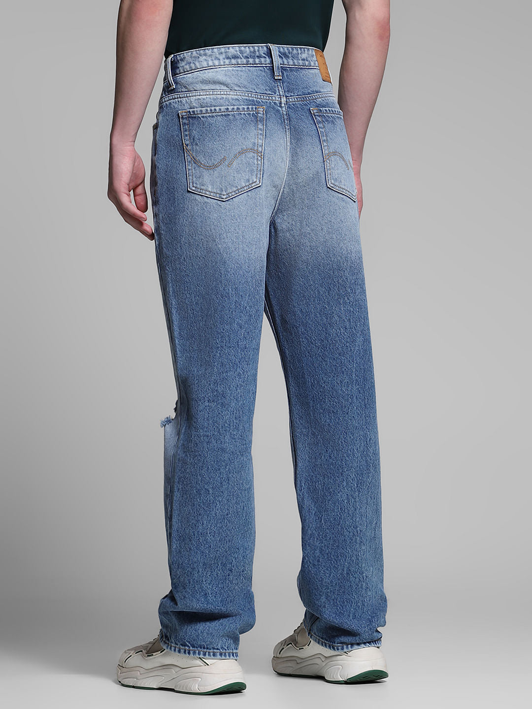 Blue Distressed Dario Loose Fit Jeans
