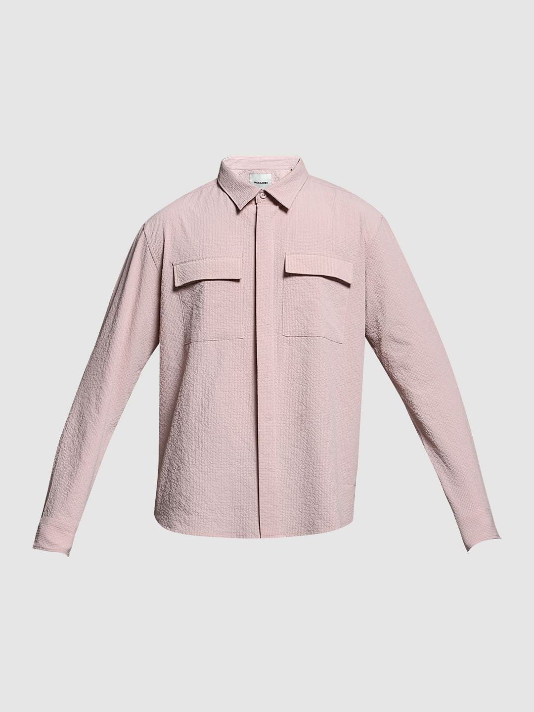 Pink Oversized Full Sleeves Shirt