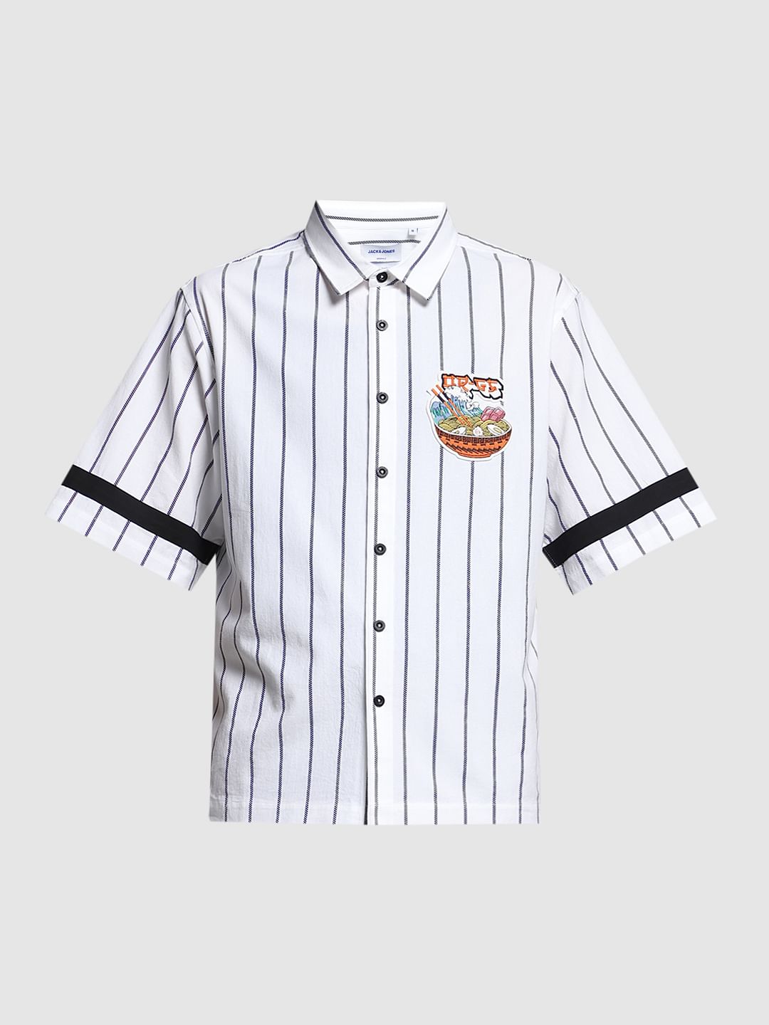 White Striped Oversized Shirt